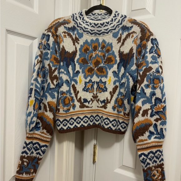 Farm Rio Toucan Scarf Knit Sweater - Picture 5 of 7